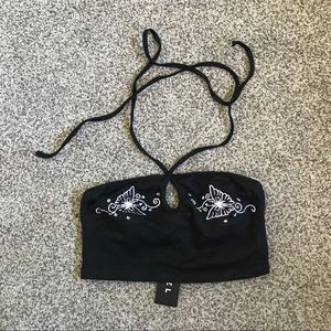 y2k butterfly halter top